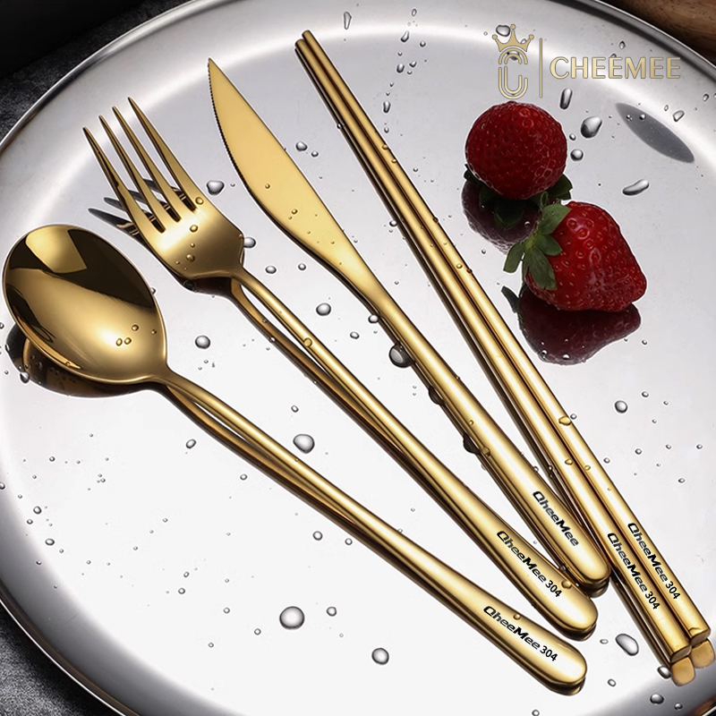 304不锈钢西餐刀叉勺筷套装