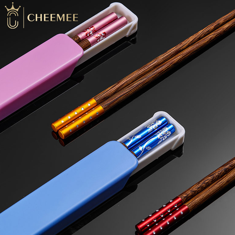 学生鸡翅木木质筷子1双装