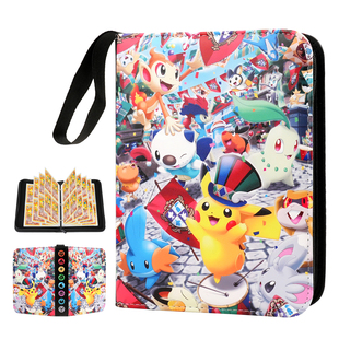 精灵宝可梦卡册神奇宝贝集卡册卡片册九宫格收纳册皮质带拉链收藏