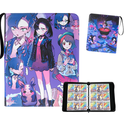 宝可梦卡册太阳月亮卡片活页拉链卡册四九格PU收集册收纳包卡包册