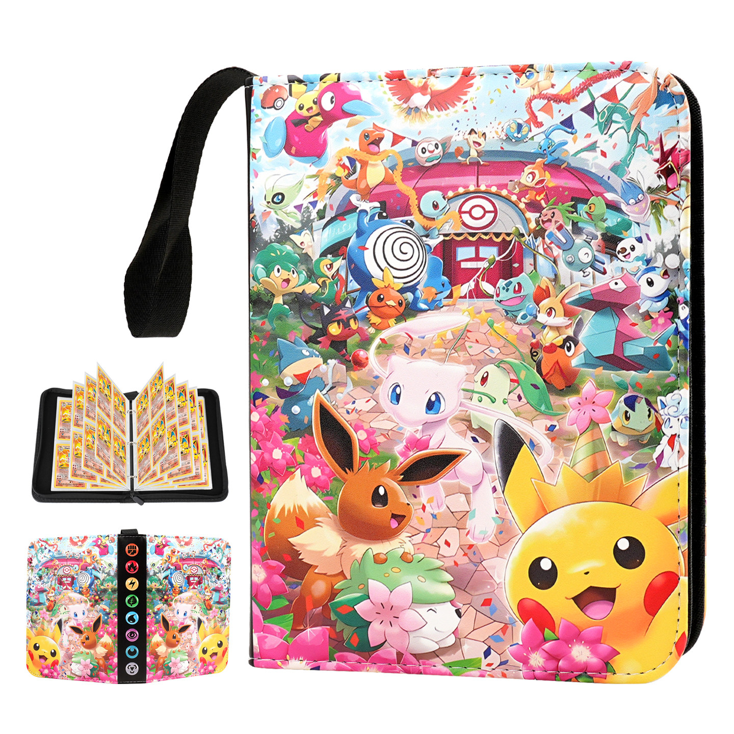 宝可梦卡片收纳册卡册九格活页PU拉链神奇宝贝宠物精灵卡牌收藏册