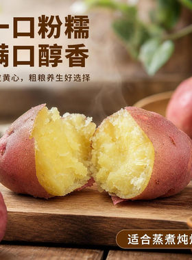 红皮土豆宁夏西吉隆德农家自种沙面粉糯固原马铃薯农产品紫皮洋芋