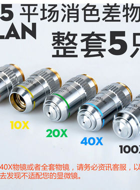萨伽（SAGA）配件生物显微镜195Pl物镜平场消色差镜头20倍40倍60