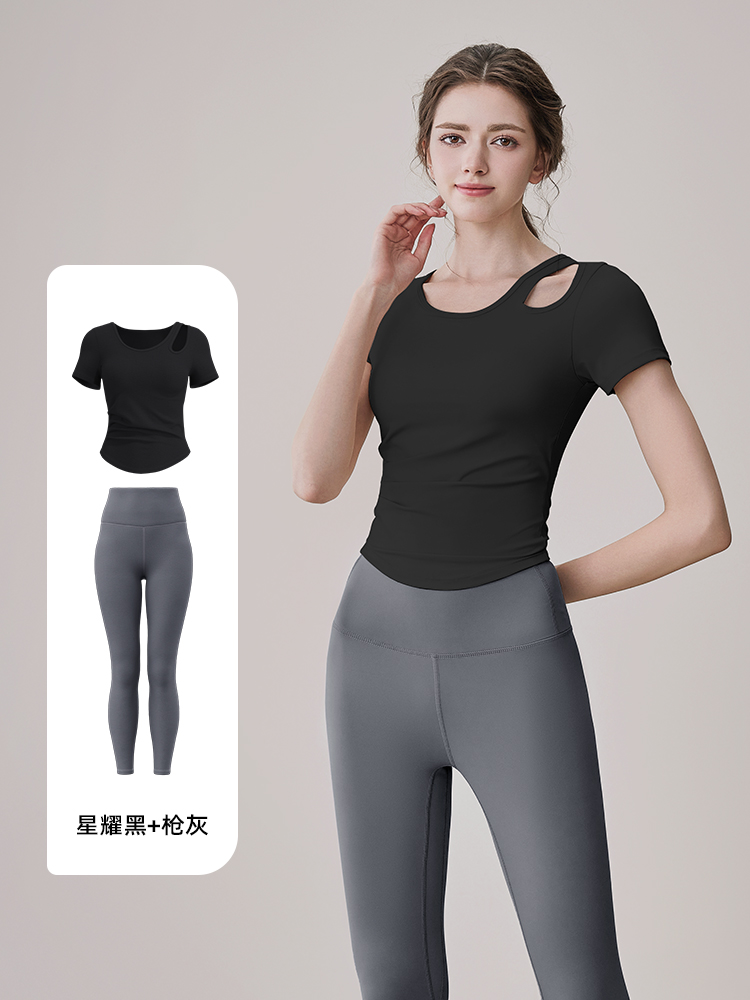 [Short Sleeves + Trousers]Starlight Black + Gunmetal Gray