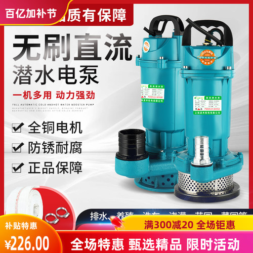 无刷直流电动车高扬程农用抽水机