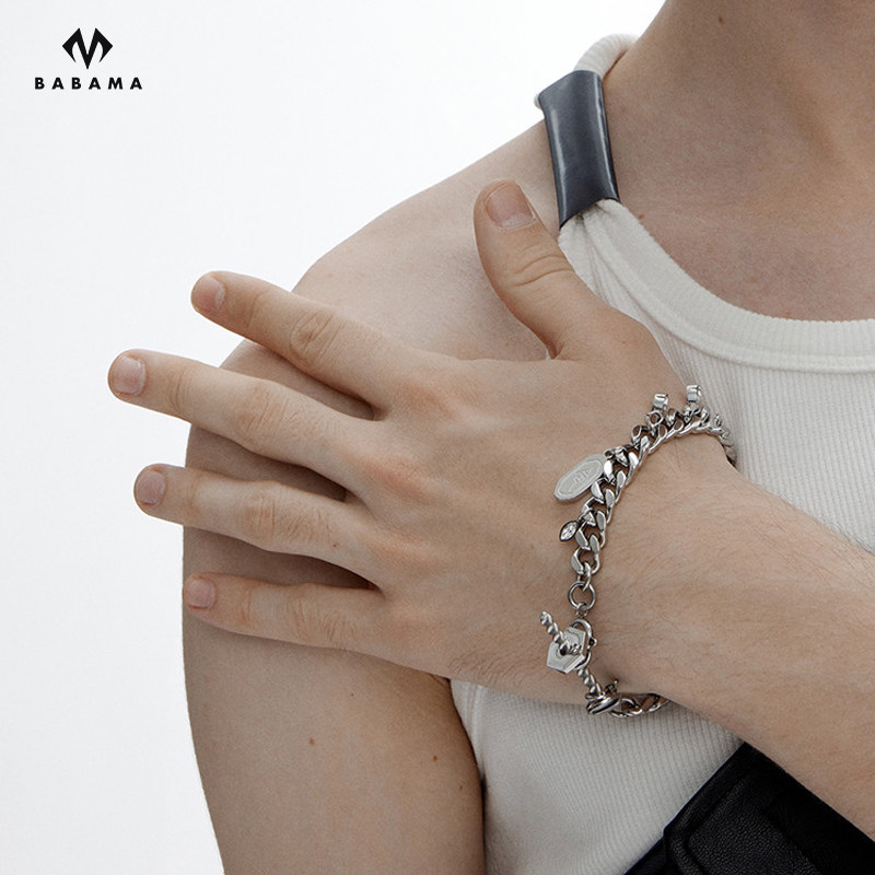 babama2021新款夏季女古巴情侣手链ins个性男士可调节手饰礼物潮