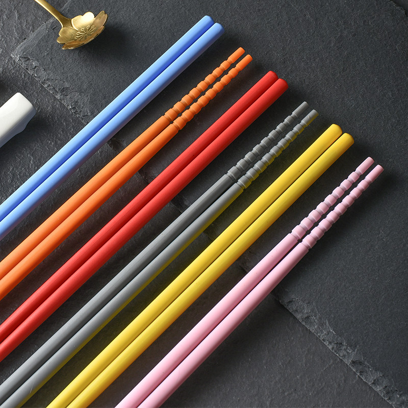 食品级硅胶筷子耐高温家用一家四口专人专用不同颜色高级感质量好