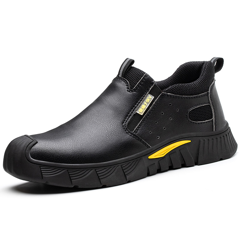 老管家劳保鞋男款四季绝缘6KV防滑轻便透气防砸防刺一脚蹬电工鞋