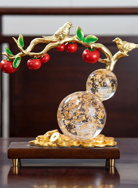 囍器桌面摆件乔迁之喜搬家礼物高档开业礼品柿柿如意葫芦玄关摆件