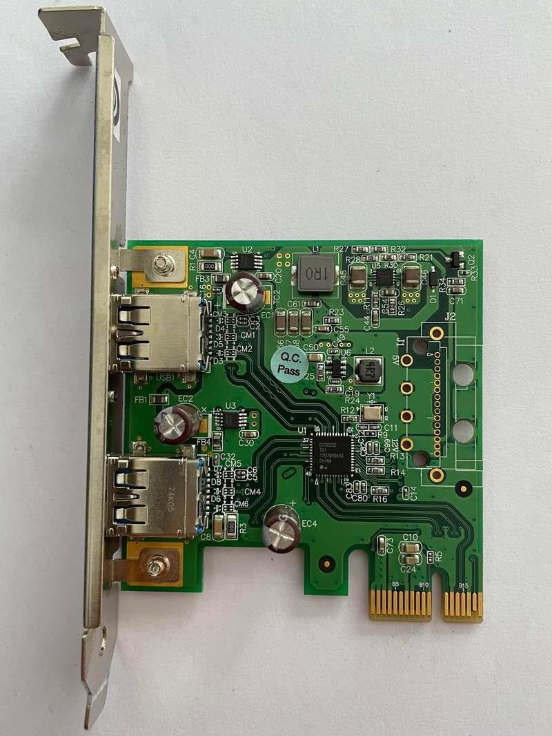 台湾2路工业相机图像采集卡u3-pcie1xg205 rev 1.