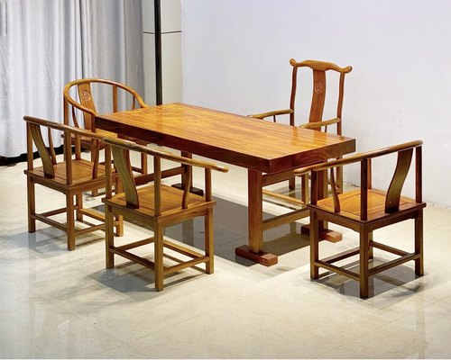 奥坎实木大板原木茶桌