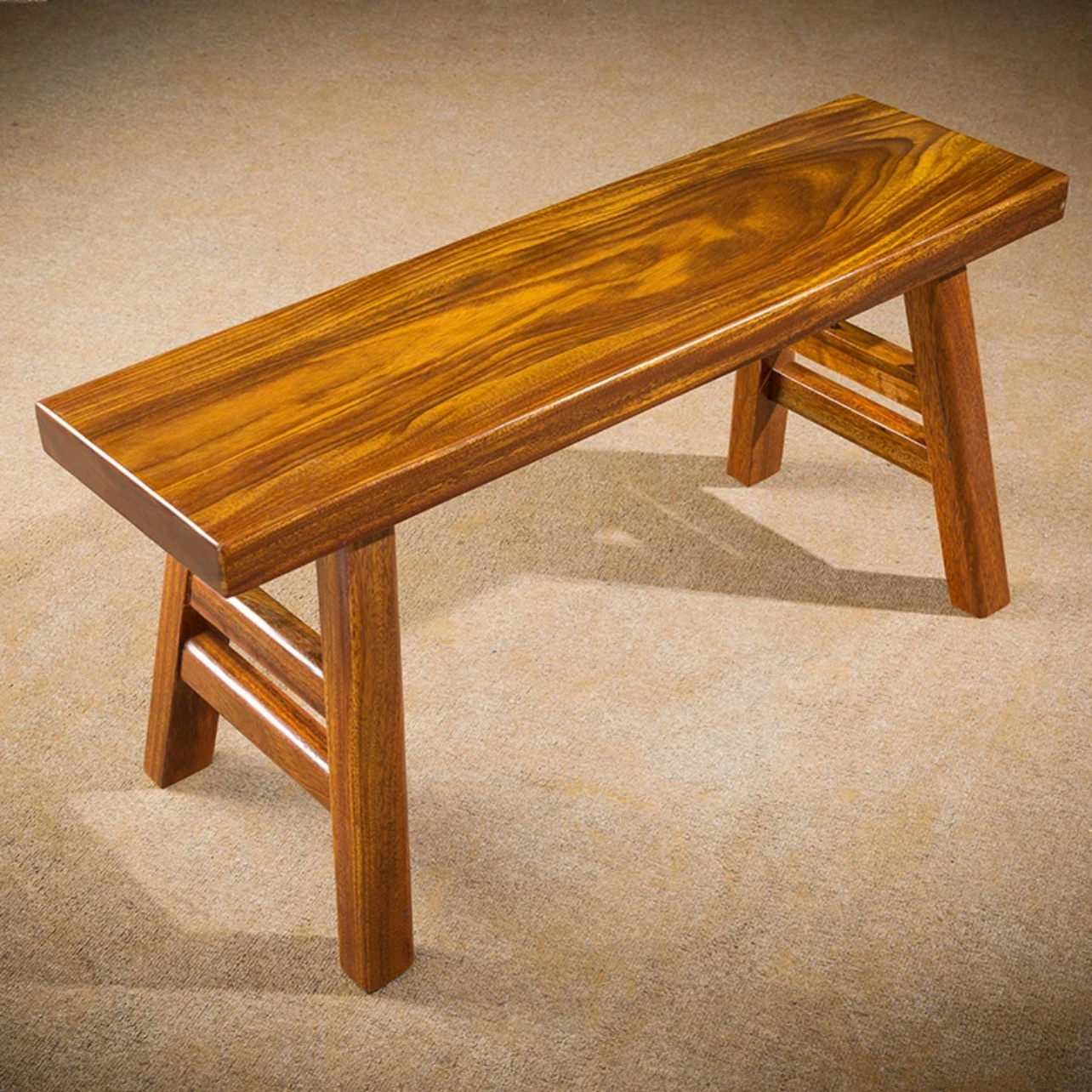 奥坎原木板凳胡桃木条凳