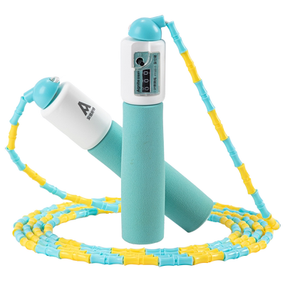 得力竹节跳绳计数款小学生幼儿园