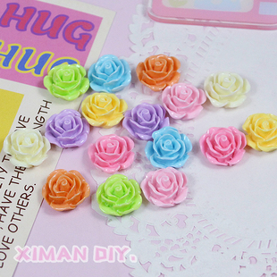 diy奶油胶手机壳树脂配件滴胶挂件发夹山茶花多手工装饰饰品材料