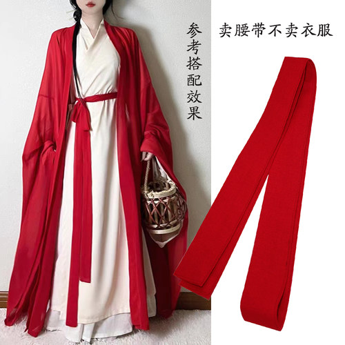 窄款棉麻古风发带多色定制