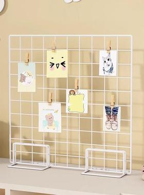 网格展示架幼儿园美术作品铁丝网置物架桌面首饰手机配件饰品挂架