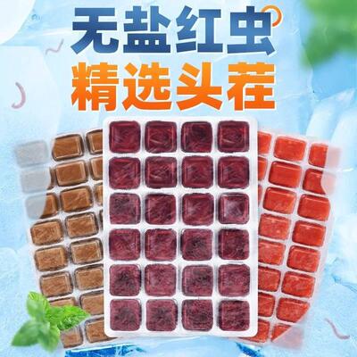 鱼粮血虫金鱼孔雀鱼红虫冰冻冻干丰年虾红线虫鲜活鱼饲料冻一斤装