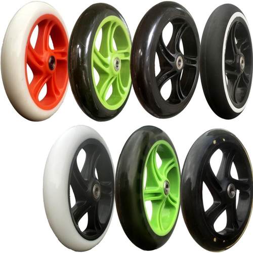 耐磨静音聚氨酯牛津轮椅轮子脚轮寸4寸5寸6寸8滑轮透明万向轮