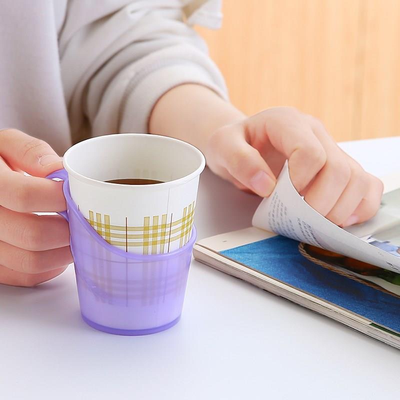 加厚30个透明杯托一次性纸杯子杯托塑料茶托杯架隔热托水杯套杯座图片