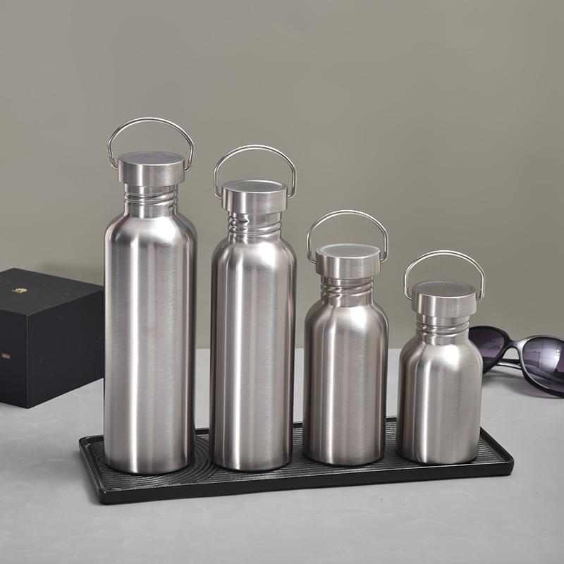 加厚304不锈钢单层水杯运动水壶便携全钢酒壶大容量健康杯