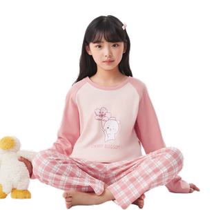 猫人女孩大童睡衣儿童全纯棉2026新款青少年初中小学生家居服秋季