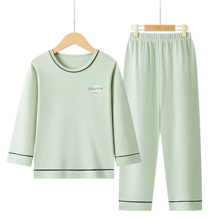 猫人2025新款男童睡衣青少年全纯棉儿童男孩大童初中学生家居服秋