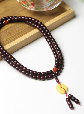 血檀木桶珠DIY如遇款手链首饰厂家批发规格7×8男女文玩念珠装饰