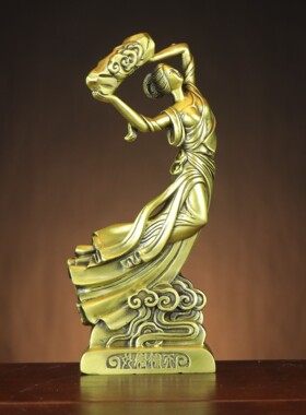 黄铜女娲补天 女娲娘娘 大地圣母摆件 家居店铺铜摆件厂家批发