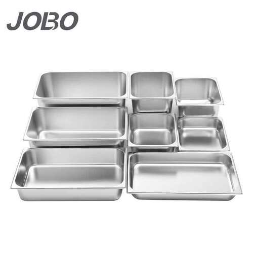 巨博(JOBO)304不锈钢份数盆自助餐炉食物盆打菜分餐盆二份一325x2