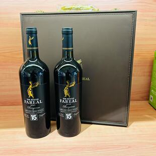 麦德龙法国原装进口15°法莱雅酒窖珍藏干红葡萄酒2750mlX2礼盒