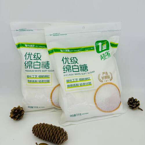 大润发RT-MART优质绵白糖 white sugar 1000gX2袋