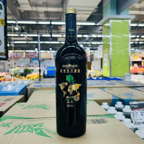 麦德龙国产精品威龙GRAND DRAGON生态酒田美乐干红葡萄酒750ml