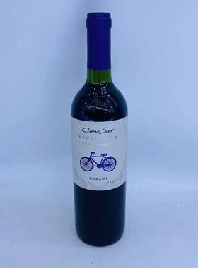 麦德龙智利原装进口柯诺苏自行车理想线美乐红葡萄酒 cono sur