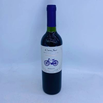 麦德龙智利原装进口柯诺苏自行车理想线美乐红葡萄酒 cono sur