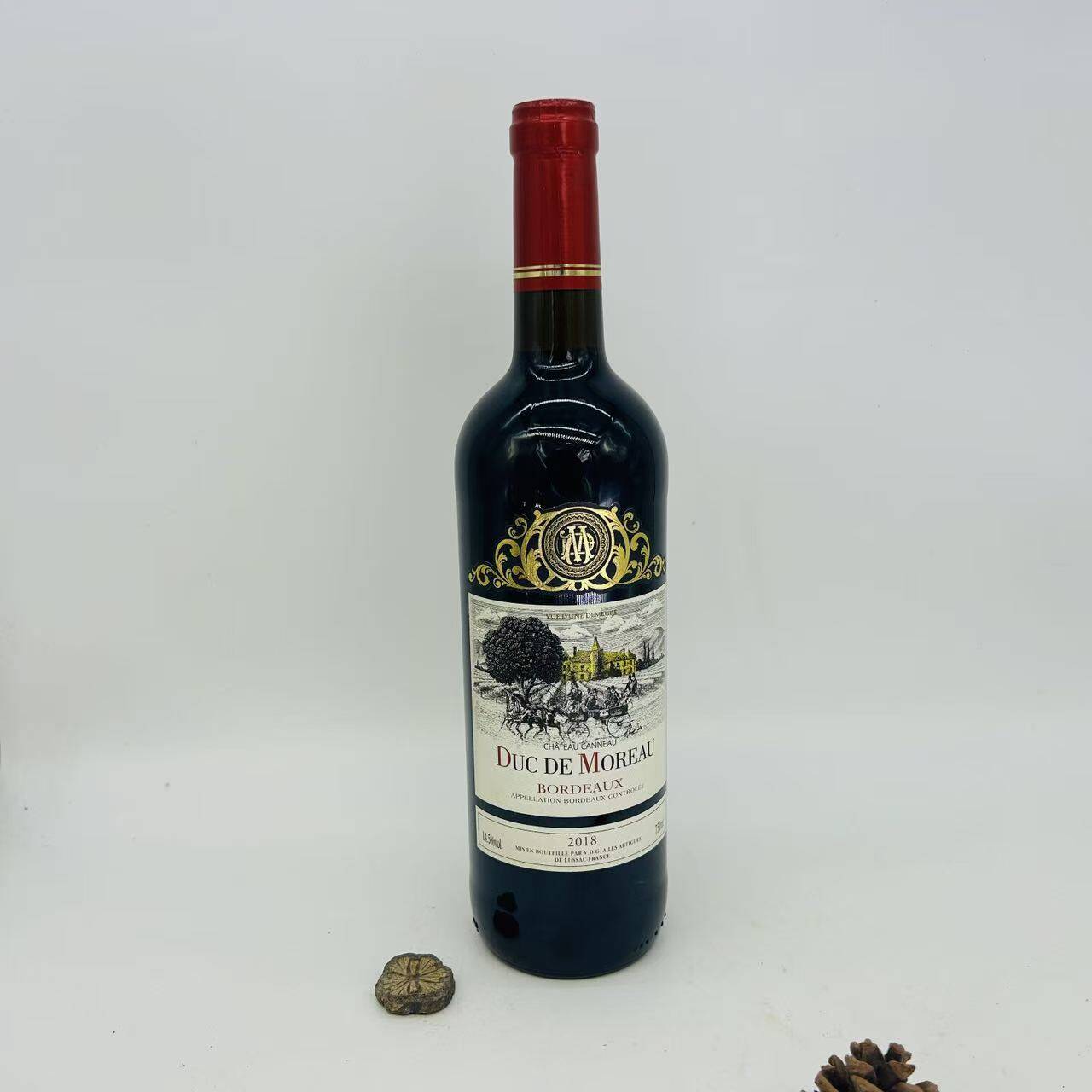 法国原装进口摩罗公爵DUC DE MOREAU波尔多干红葡萄酒750ml