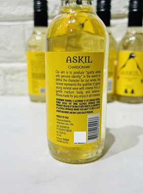 智利原瓶进口中央山谷产区企鹅标霞多丽小葡萄酒187mX6