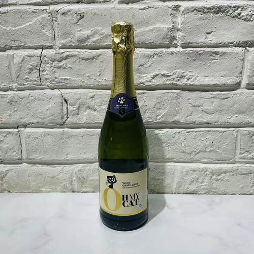 OHMY CAT SPARKLING WHITE GRAPE JUICE DRINK ALCOHOL FREE 75CL