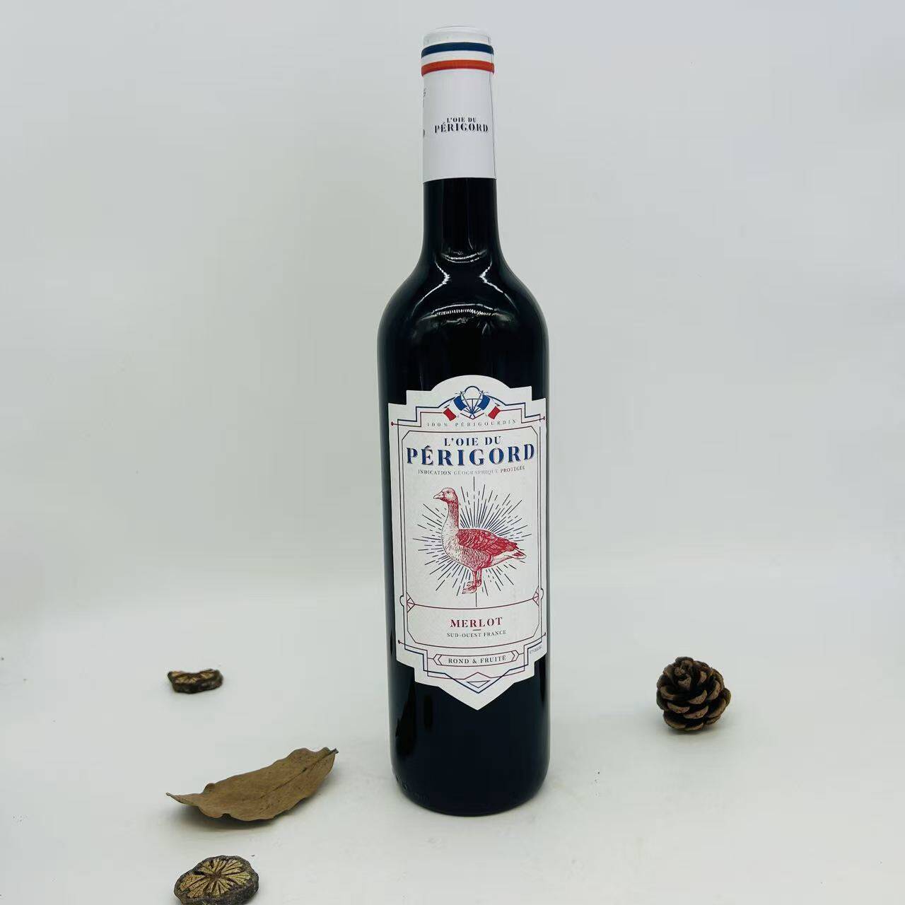 麦德龙法国原装进口大白鹅美乐干红葡萄酒750mlX1