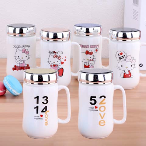 時尚陶瓷水杯帶蓋勺鏡面情侶杯辦公室ins學生杯韓版馬克杯子禮物在類目 餐飲具, 杯子/水杯/水壺, 馬克杯中 - 來自Buy2taobao.com提供專業的淘寶代購服務