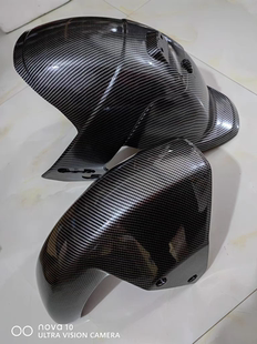 9号猎户座Dz110p电动车挡泥板仪表三件套边条前围板水转印碳纤维