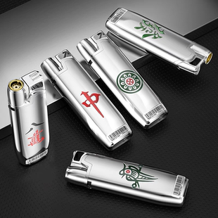 彩印麻将2026新款正品斜打耐用金属防风打火机批发定制订做印字