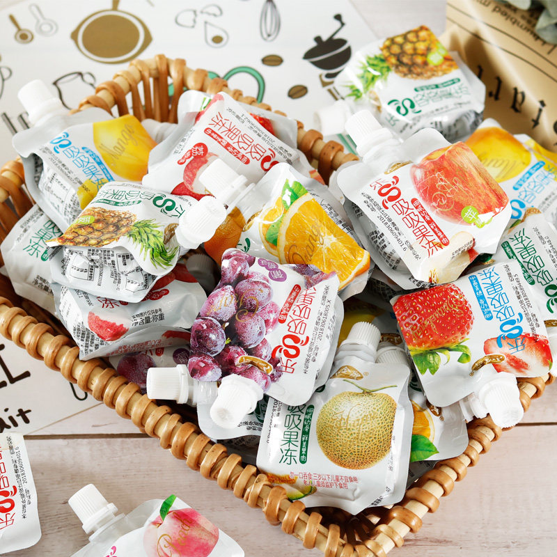 小金鼠 吸吸果冻荔枝味可吸果粒肉布丁儿童营养零食28袋送2袋包邮