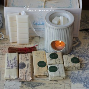 香薰蜡烛礼盒精油蜡块香薰炉香氛闺蜜生日礼物 fourmeals香砖