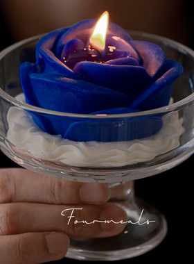 《蓝色妖姬》绝美原创香薰礼物生日蛋糕蜡烛女生表白蜡烛浪漫情调