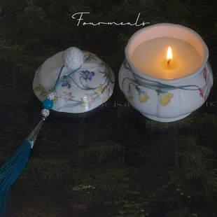 纸国风伴手礼摆件室内小众高级 栀子花香薰蜡烛礼盒包装 织香令