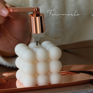 《奶油豆乳》博主奶油风香薰蜡烛摆件ins摄影道具拍照氛围感礼物