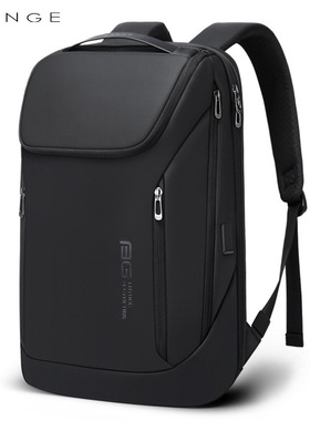 正品BG电脑背包男士大容量多功能休闲旅行书包商务通勤双肩包