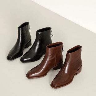 509 3韩版 时尚 广州皮鞋 靴 高端女鞋 码 4cm轻奢马皮时装