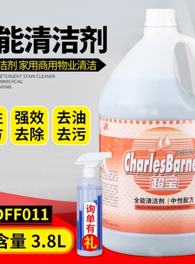 中性全能清洁剂宝DFF011能清洁剂地面瓷砖强力去污渍免水洗中性多