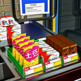 超市零食收纳整理盒货架分类摆放分格盒带推进器功能自助补货